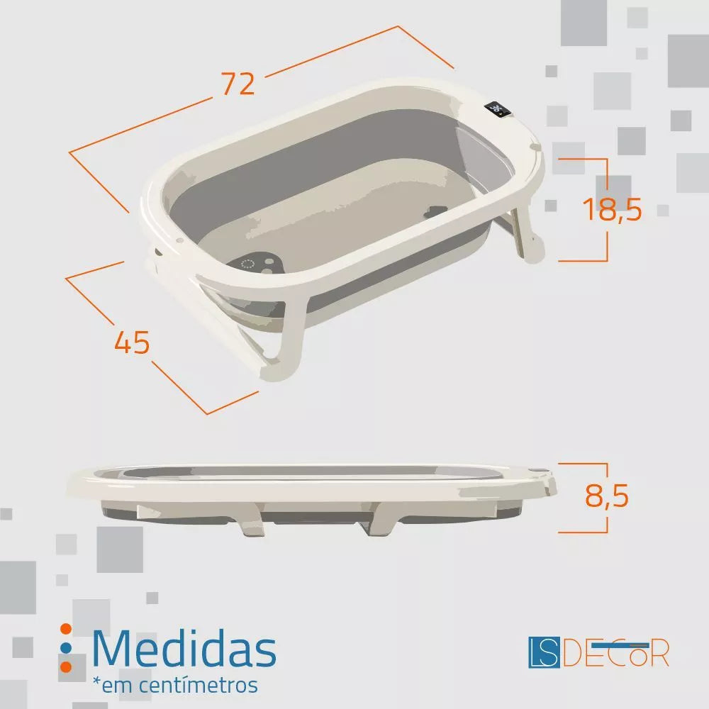 Banheira De Bebê Dobrável Pequena Vesi 28 L